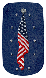 DAROYAL 421 SH BL Flag at Rest Shimmer Blue